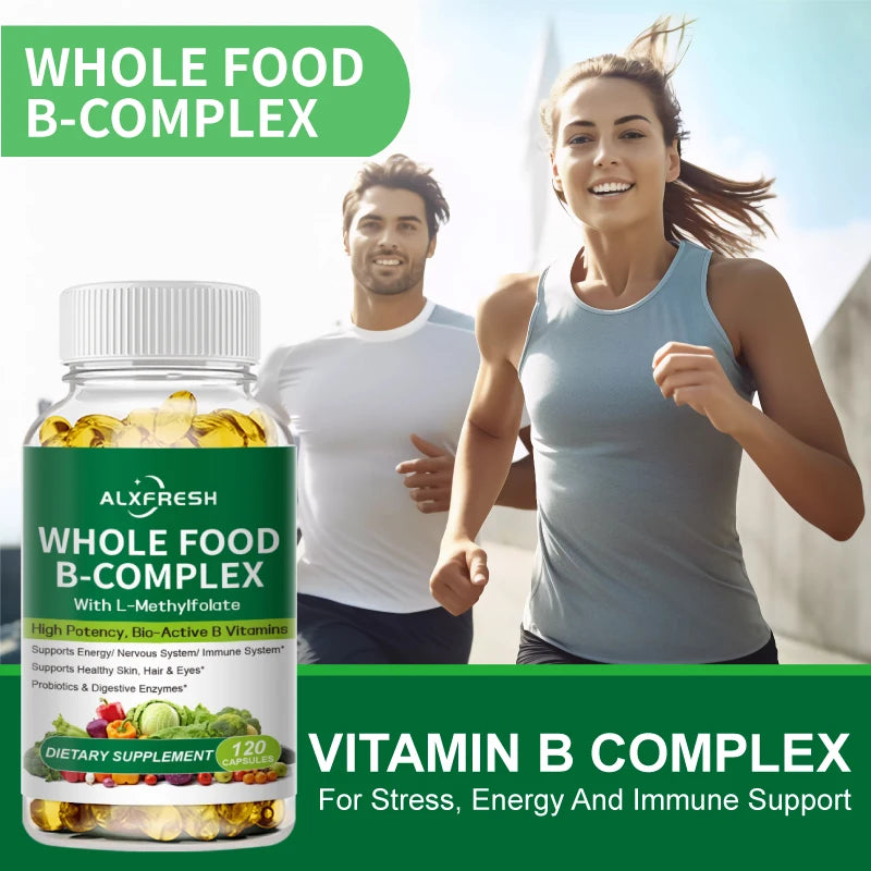 Vitamin B Complex Capsules Promote Energy Metabolism Relieve Fatigue Improve Memory Mood Anxiety Improve Skin Hair  Nail Health