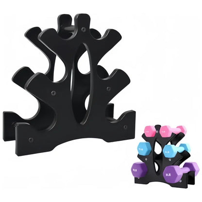 Weight Rack for Dumbbells 3 Tier, PP Dumbell Rack Compact Weight Holders for Free Weights Small Weight Storage Rack for Home Gym