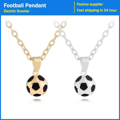 Fashion Sporty Necklace Football Pendant with Chain Soccer Necklace Gold /Siliver Color Men/Women Sport Ball Jewelry Gift