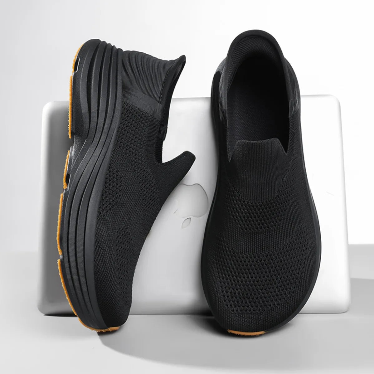 New Men's Slip-On Walking Shoes Breathable Casual Sneakers Soft Sole Lightweight Comfortable Outdoor Shoes