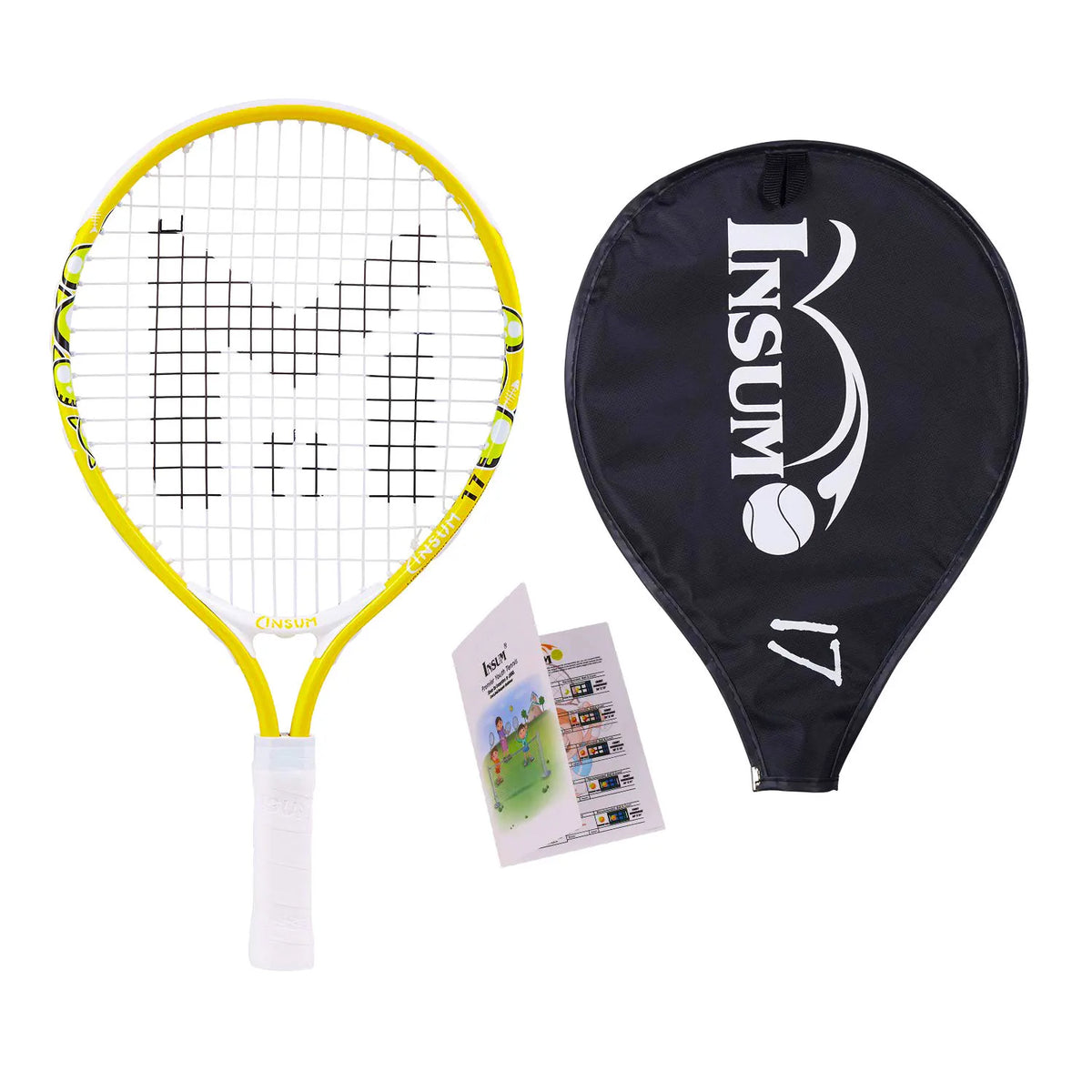 17" Lightweight Kids Tennis Rackets for Aged 2-3,with 1 Tennis Racket and Shoulder Strap Bag Outdoor/Indoor Sports Tennis Raquet