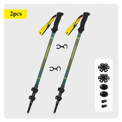 Telescopic Hiking Poles, Carbon Fiber Trekking Poles, 3K Carbon Fiber Nordic Walking Poles