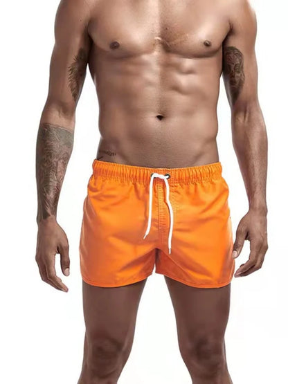 Men's Swim Shorts Swim Trunks Quick Dry Board Shorts Bathing Suit Breathable Drawstring With Pockets for Surfing Beach Summer