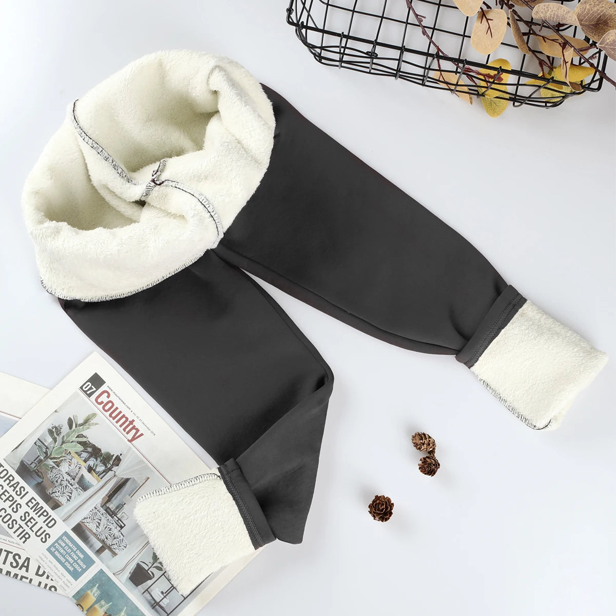 Winter High Waisted Fleece-Lined Leggings For Women Thick Soft Tummy Control Workout Running Yoga Thermal Warm Pants For Cold Wi