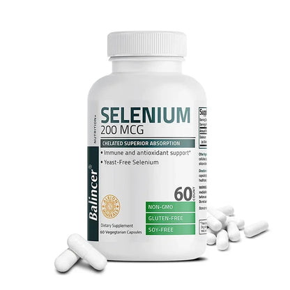Selenium Supplement - Chelated Amino Acid Complex - High Absorption, Antioxidant, Enhances Immune Function, Thyroid Support