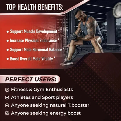 Men's Health Supplements - Natural Nergizer, Improve Performance, Energy, Endurance Muscle Mass Improve, Balance Hormones