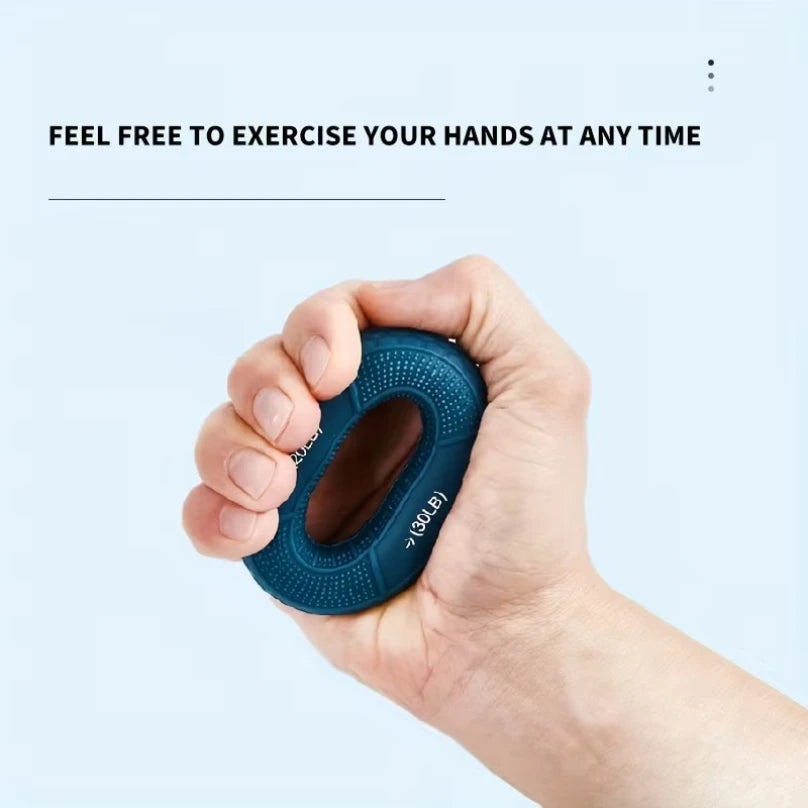 Hand Grip Ring with Silicone Carpal Expander, Strength Training Finger Ring, Increase Muscle Power and Body Building, 20-80LB