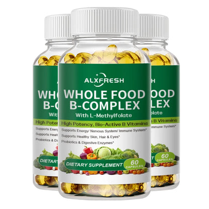 Vitamin B Complex Capsules Promote Energy Metabolism Relieve Fatigue Improve Memory Mood Anxiety Improve Skin Hair  Nail Health