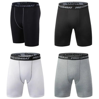 Men Bodybuilding Shorts Fitness Workout Inseam Gym Knickers Male Muscle Alive Elastic Compression Tights Skinny Leggins Hombre