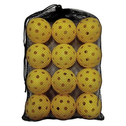 12pcs Pickleball 74MM Durable 40 Holes Outdoor Pickleballs 26g Outdoor for Competition Pickleball Packs of Pickleballs