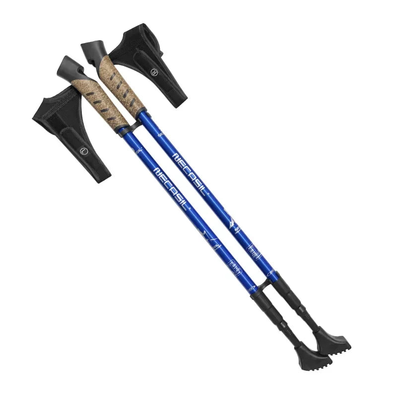 Nordic Telescopic Walking Poles 2PcsTrek Pole Aluminum Alloy Shooting Cane Strong Locking Walking Pole Lightweight Hiking Cane