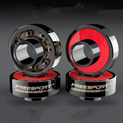 608 Hybrid Black Ceramic Bearings for Inline Skate or Skateboard Scooter Longboard (Pack of 8)