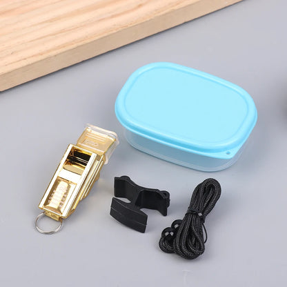 NEW Professional Football Referee Whistles With Lanyard Box Big Sound Plastic Whistles Basketball Whistles Coach Equipment