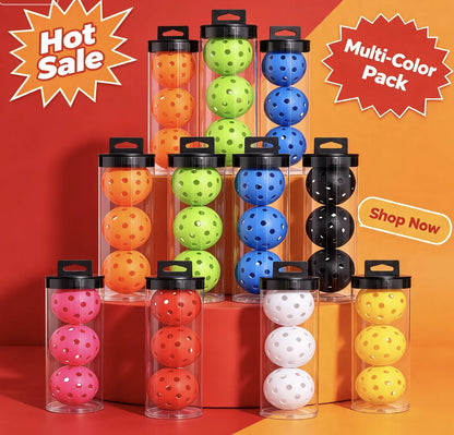 Pickleball Balls 40 Holes 74mm Durable High Bounce Outdoor Pickle Balls for Training Competition Sports Accessories