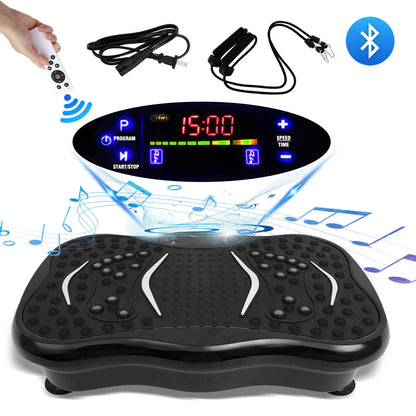 Vibration Plate Exercise Machine Fat-Burning Full Body Workout Power Vibration N Resistance Bands Fitness Equipment Weight Loss