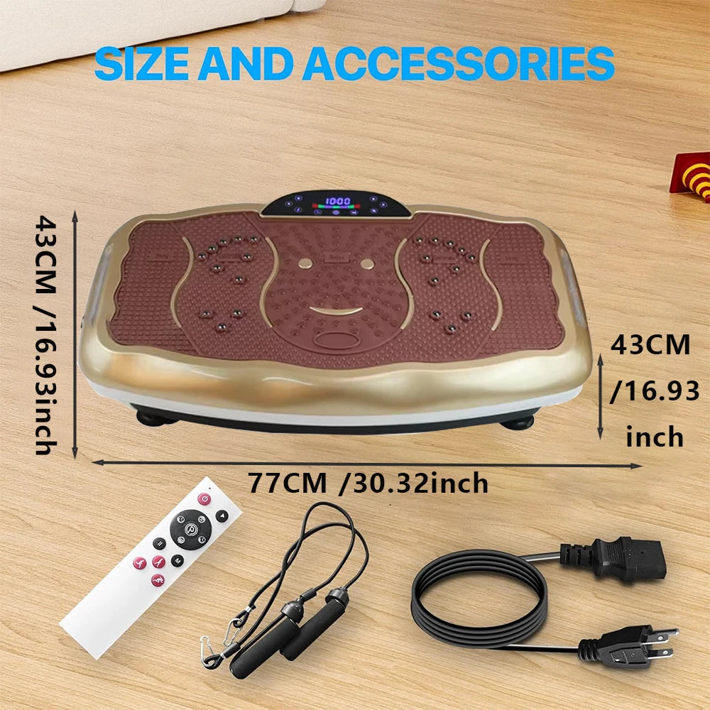 Home Office Massager Fitness Exercise Body Workout Exercise Silent Vibration Plate