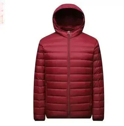 Thin Lightweight Cotton-padded Cropped Jacket Men's Autumn/winter New Style Trendy Stand Collar Youth Ultra-thin Coat