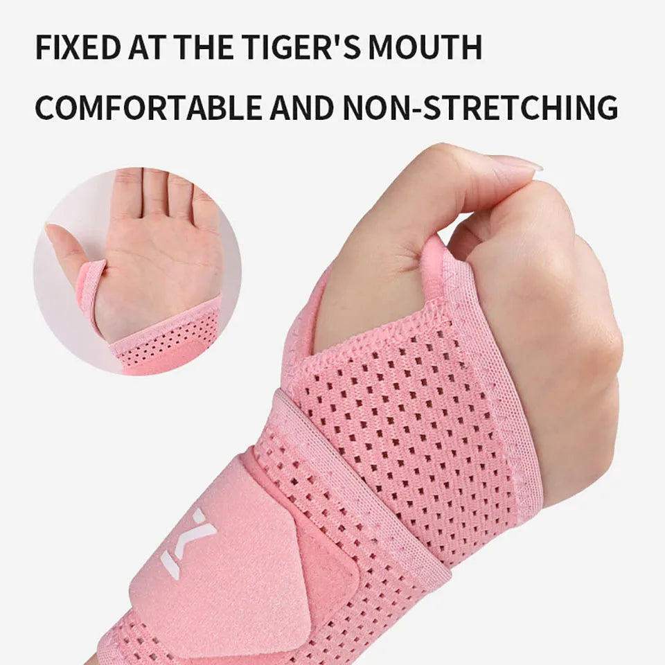 GTUBIKE 1PCS Breathable Wrist Support Brace for Gym/Work - Adjustable Compression Sleeve, Arthritis & Carpal Tunnel Relief