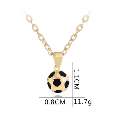 Fashion Sporty Necklace Football Pendant with Chain Soccer Necklace Gold /Siliver Color Men/Women Sport Ball Jewelry Gift