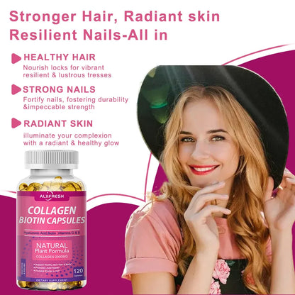 Collagen  Capsules Support Beauty Skin Care Skin Repair Hair Nail  and Joint Health Anti-aging Enhance Skin's Ability to Lock