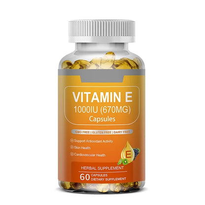 Vitamin E 670 Mg (1000 IU) - Natural Dietary Supplement Antioxidant, Skin, Immune System Support, Gluten Free, Vegen