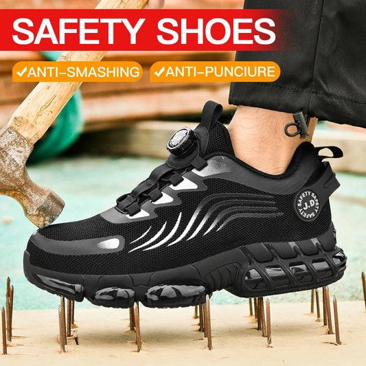 Men Work Safety Shoes Anti-puncture Working Sneakers Male Indestructible Work Shoes Men Boots Lightweight Men Shoes Safety Boots