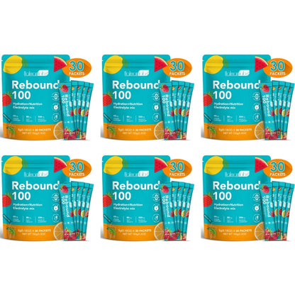 Halmonlabs Rebound 100 Electrolyte Mix Powder Daily Hydration Support with Calcium, Magnesium, Potassium & Sodium 30 Packets