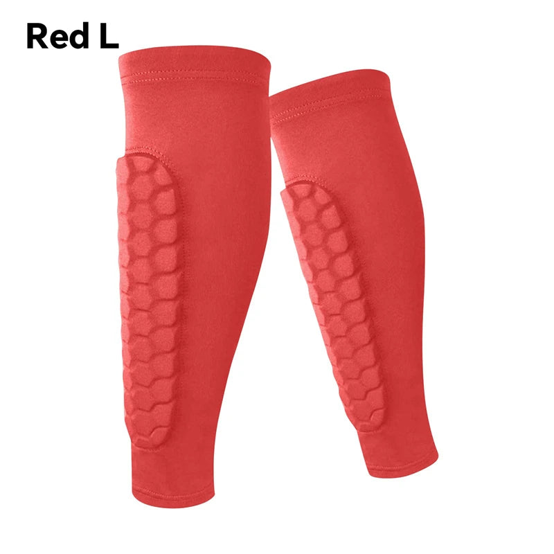 1Pcs Football Shin Guard Socks Sleeves with Foam Calf Compression Sleeve Honeycomb Pads Sports Legging Soccer Equipment