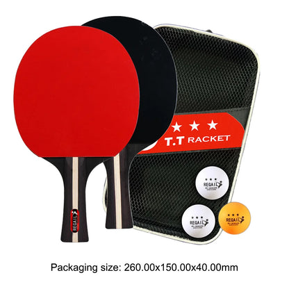 Table Tennis Racket 2 Rackets & 3 Balls Table Tennis Paddles Professional 2 Player Ping Pong Set for Beginners Training Game