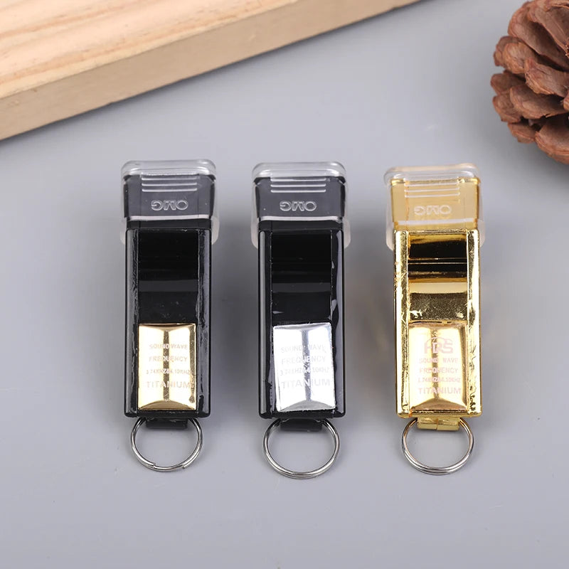 NEW Professional Football Referee Whistles With Lanyard Box Big Sound Plastic Whistles Basketball Whistles Coach Equipment