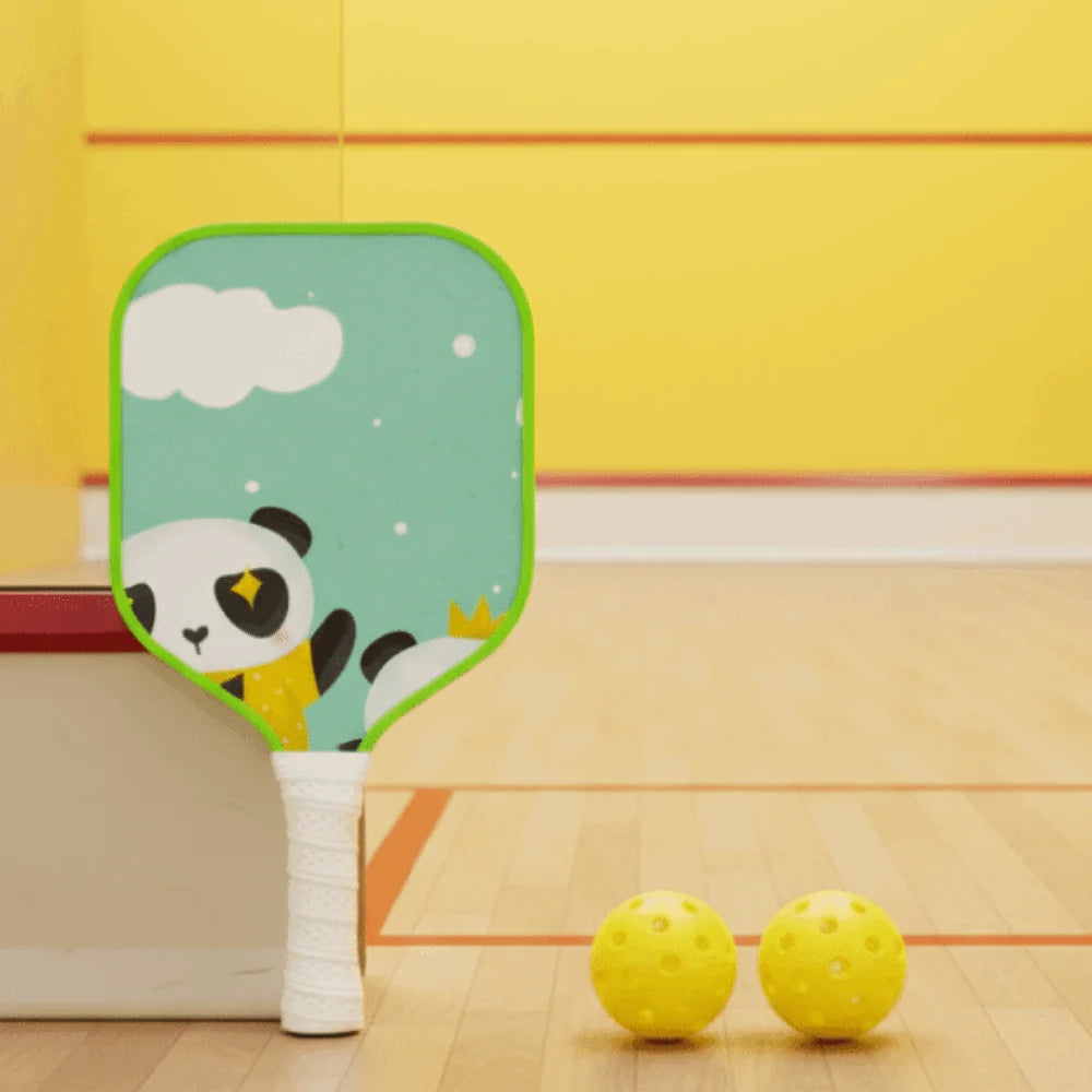 Cartoon Children's Pickleball Set Lightweight Durable 's Pickleball Set Non-Slip Grip 2 Balls Pickleball Paddle Set