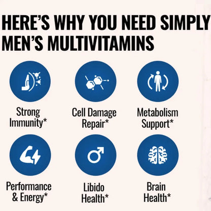 Men's Multivitamin - Improves Bone Strength, Supports Energy & Endurance, Enhances Cognition,Supports Brain,Eye and Heart Health