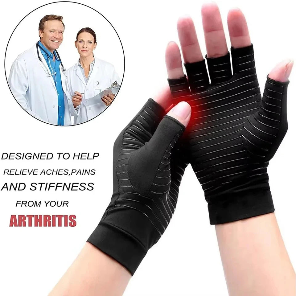 GTUBIKE 1Pair Copper Arthritis Gloves for Hand Pain Relief,Rheumatoid Osteoarthritis,Swelling, Carpal Tunnel, Compression Gloves