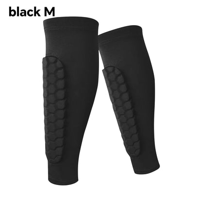 1Pcs Football Shin Guard Socks Sleeves with Foam Calf Compression Sleeve Honeycomb Pads Sports Legging Soccer Equipment