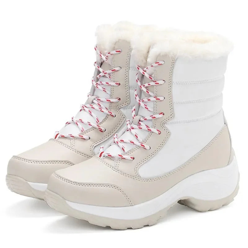 Winter Shoes Waterproof Boots Women Snow Boots Plush Warm Ankle Boots for Women Female Winter Plush Platform Thigh High Boots