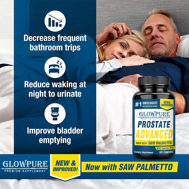 Saw Palmetto Prostate Supplement for Men - Supports Bladder, Urinary & Prostate Health with Beta-Sitosterol, Reishi, Vitamin D