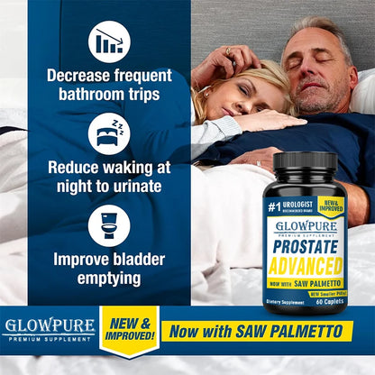 Saw Palmetto Prostate Supplement for Men - Supports Bladder, Urinary & Prostate Health with Beta-Sitosterol, Reishi, Vitamin D