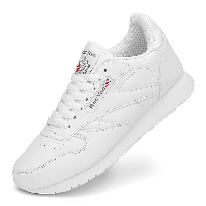 Walking Shoes Women Solid Color Durable Anti-slip Casual Shoes Men Comfortable Flat Bottom Soft Lace-up Sports Shoes Women
