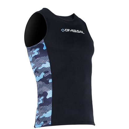 Men Swimsui Vest Men Wetsuit Vest Surfing Tops Water Sports Swimsui Vest Diving Sleeveless Vest for Canoeing Swimming