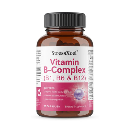 Vitamin B-Complex, B1, B6, B12, Maximum Potency, Supports Energy Metabolism, Immunity, Digestion, Brain, Nerves & Heart Health