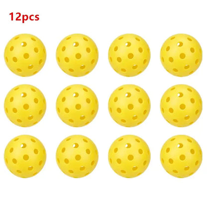 Professional Pickleball Balls 12/6 PCS 74mm 40 Holes Colorful Consistent Bounce for Official Competition Training