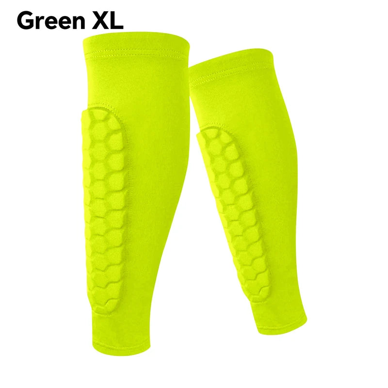 1Pcs Football Shin Guard Socks Sleeves with Foam Calf Compression Sleeve Honeycomb Pads Sports Legging Soccer Equipment