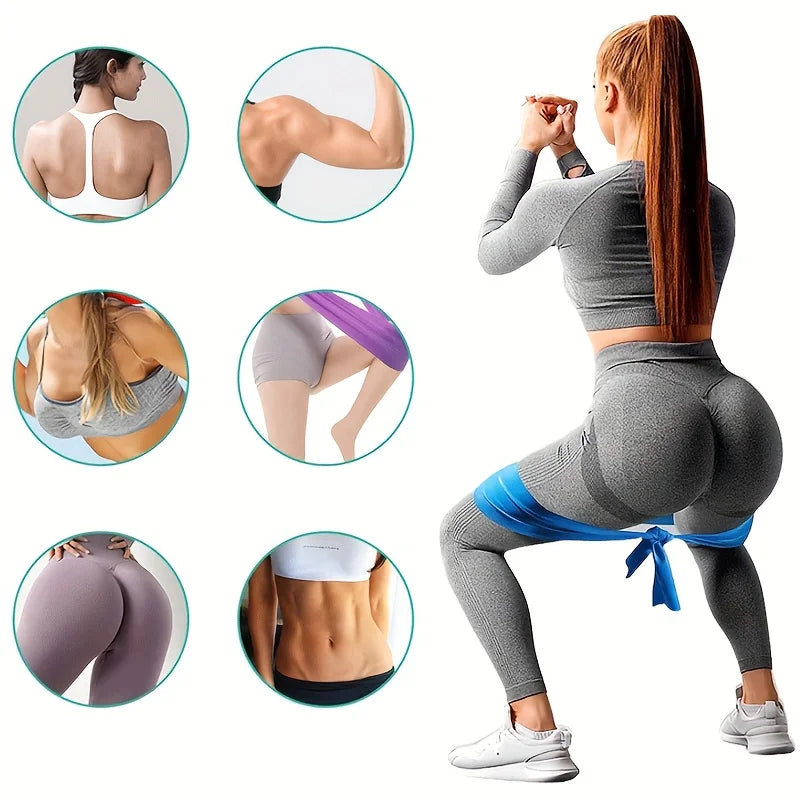 2/3/4/6 Pcs Yoga Resistance Bands: TPE Elastic Stretch Bands for Physical Therapy,Fitness,Yoga,Pilates,Rehabilitation & Strench