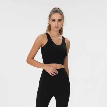 Women Yoga Vest Workout Pilates Activewear Tops Running Gym Pretty Workout Clothes Sports Bras Active Wear Female Camisole Bra