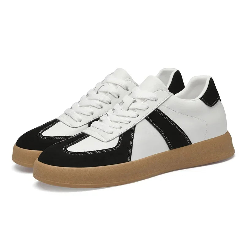 Fall Winter Invisible Heightening Men's Shoes 8cm Leisure Sports Shoes Fashionable Retro Men's Sneakers Breathable Leather