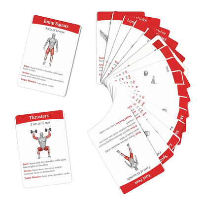 Workout Cards 36 Pieces Fitness Guide Cards Training Exercises Guide for Women Men Beginners Home Gym Outdoor Activities