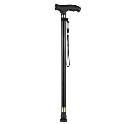LED Light Walking Stick for Elderly - Adjustable Aluminum Alloy Crutch with Non-Slip Rubber Base for Seniors/Men/Disabled