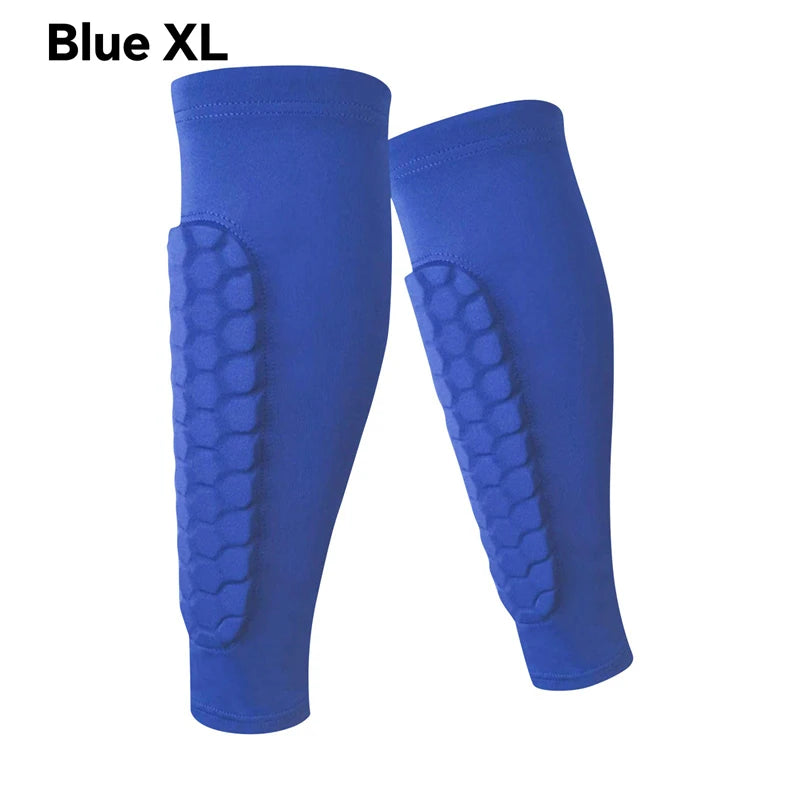 1Pcs Football Shin Guard Socks Sleeves with Foam Calf Compression Sleeve Honeycomb Pads Sports Legging Soccer Equipment