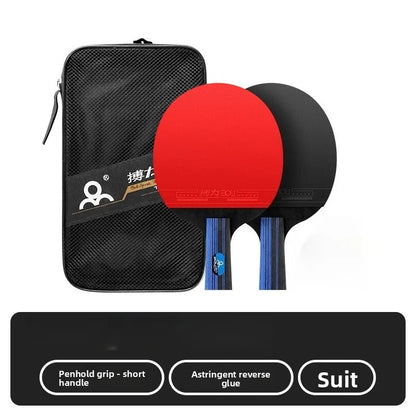 5 stars Table Tennis Rackets Professional High Performance Sets with bag Carrying Case Training Pure Solid Wood High Elasticity