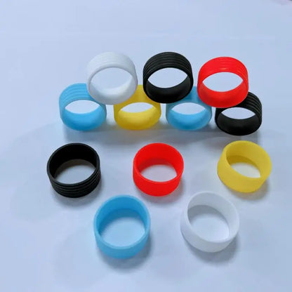Tennis Game Accessories- 4Pcs Silicone Racket Grip Rings, Sweat-absorbency, Improved Handle Grip Strength
